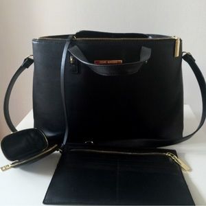 Steve Madden | Tote Bag | Laptop Bag | Black | Vegan Leather